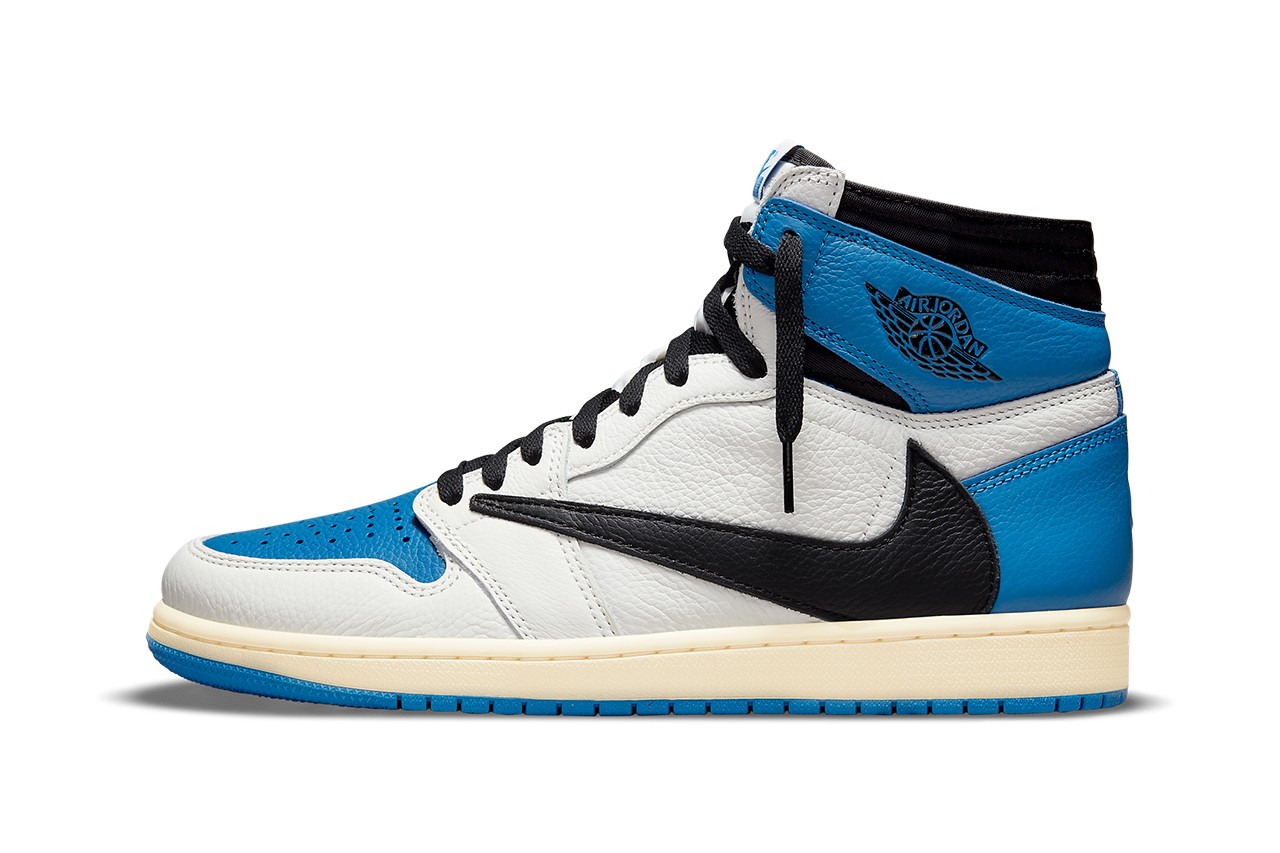 Travis Scott x fragment design x Air Jordan 1 High “Military Blue”