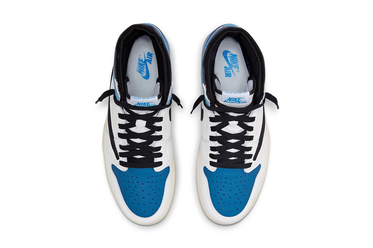 Travis Scott x fragment design x Air Jordan 1 High “Military Blue”