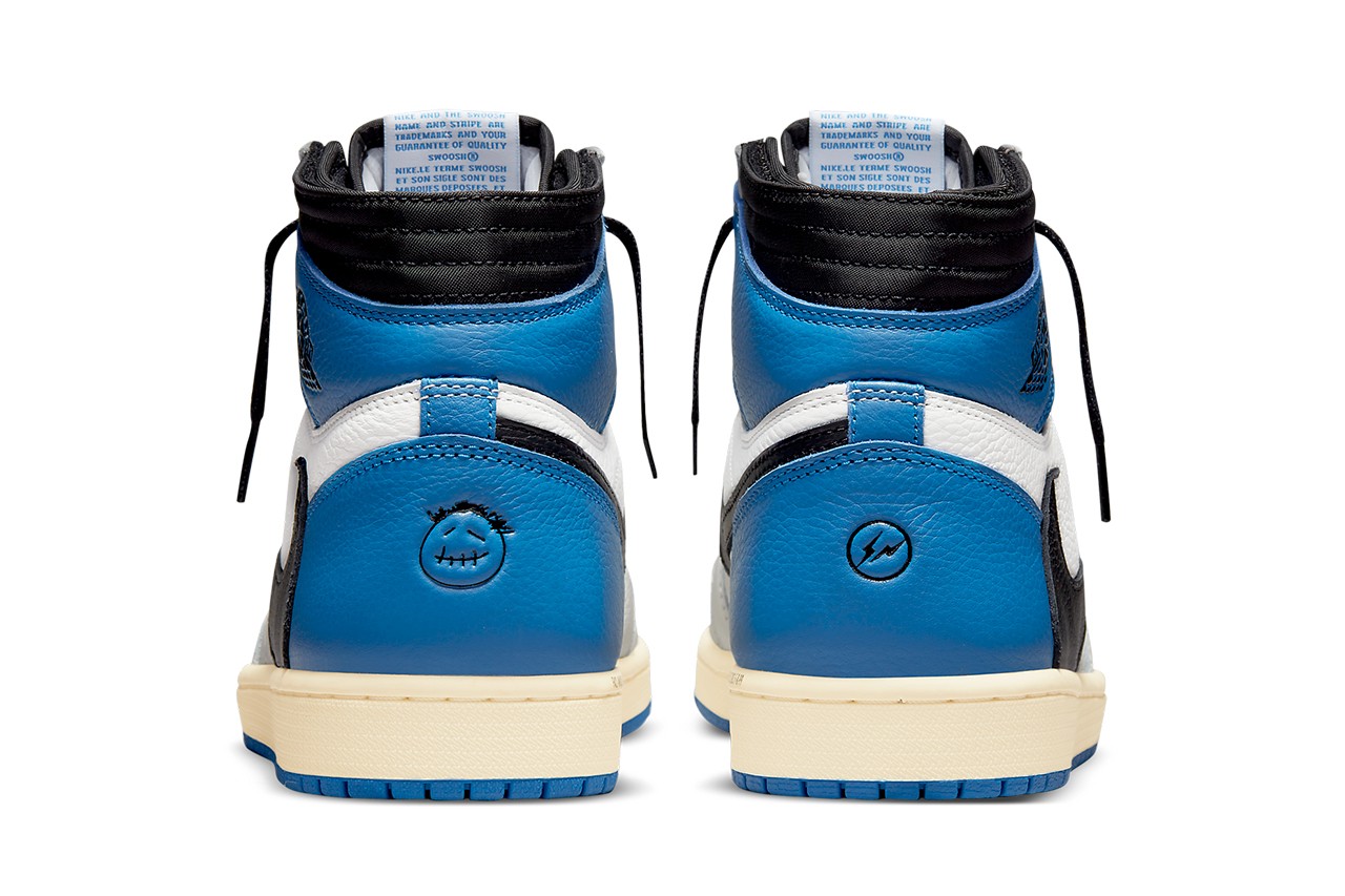 Travis Scott x fragment design x Air Jordan 1 High “Military Blue”