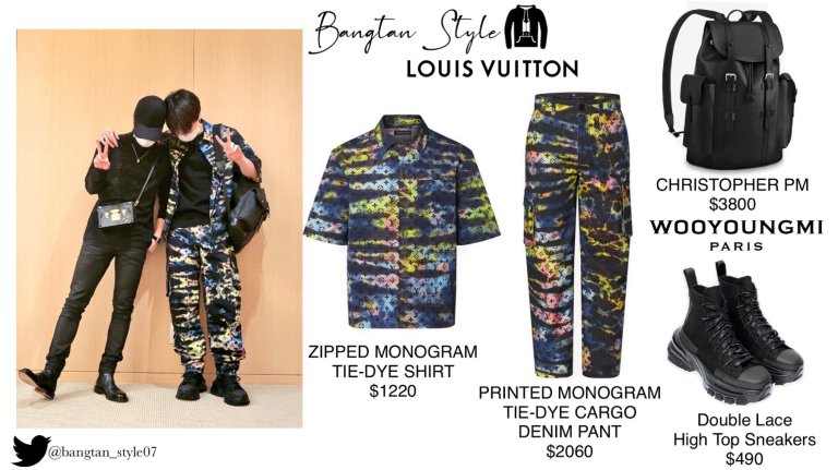 JungKook và áo sơ mi tie-dye Louis Vuitton bán cháy hàng