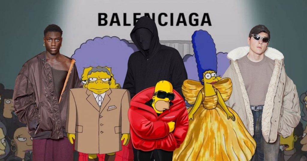 Balenciaga x The Simpsons Wide Fit Hoodie Indigo  AW21 Mens  US