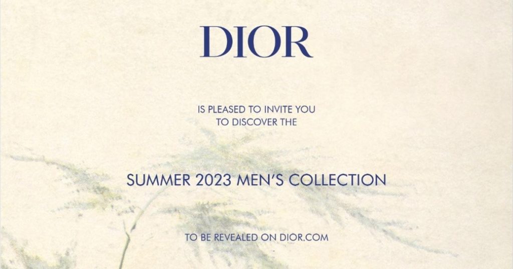 Watch the Dior springsummer 2023 RTW show live here  Vogue India