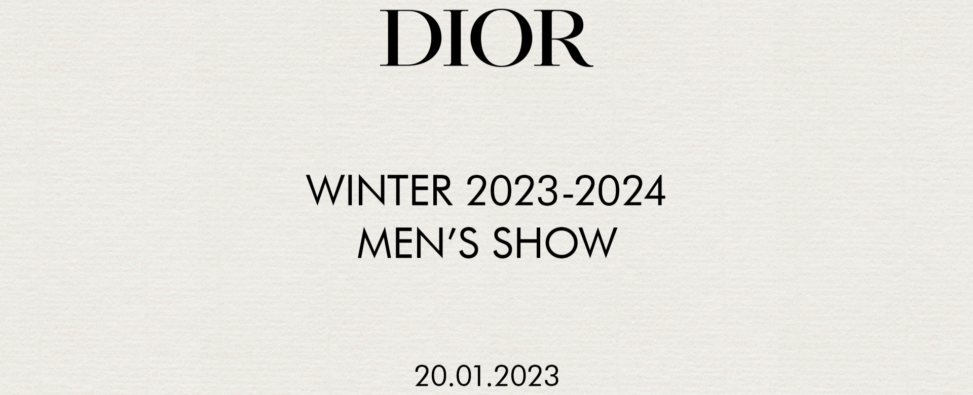 [LIVESTREAM] Show diễn Dior Menswear Mùa Đông 2023, 8PM, 20/01/2023